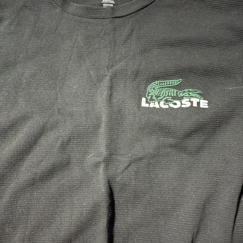 Lacoste Classic Black Crew Neck Top